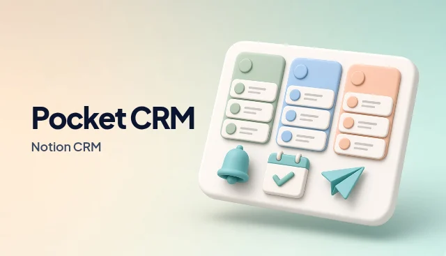 Pocket CRM: notion template preview