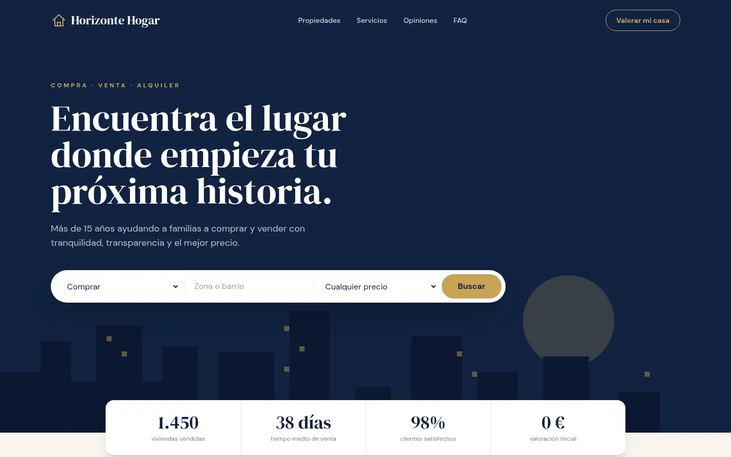 Real estate template (Horizonte Hogar)